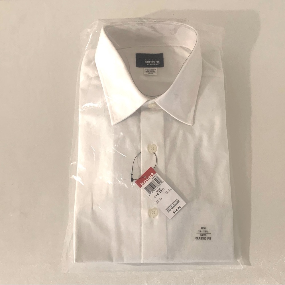 Mens shirt, M - 34/35, Basic Edition, Classic Fit, long sleeve.